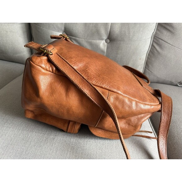 Madewell The Lorimer Italia Leather Backpack Saddle Brown 15” Large Backpack